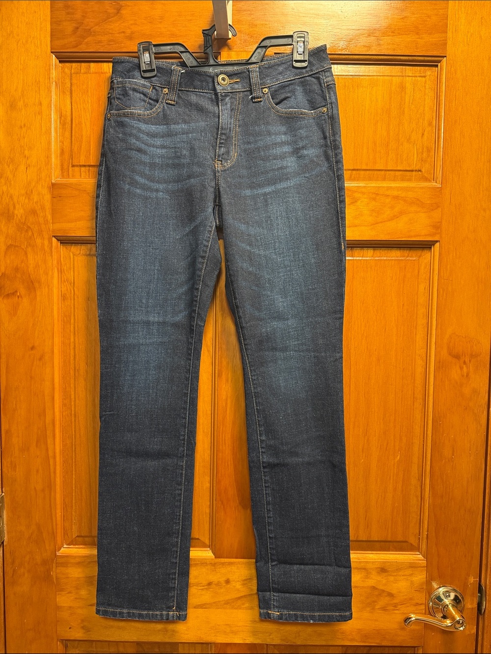 CAbi Dark Blue Straight-Leg Jeans